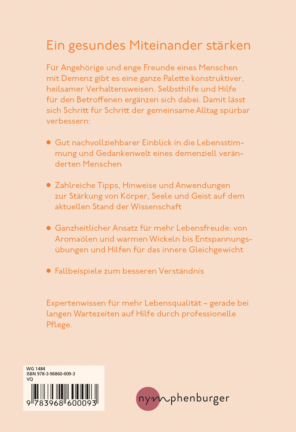 Rückseitencover Demenz verstehen
