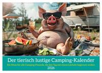 Vorderes Coverbild Der tierisch lustige Camping-Kalender (Wandkalender 2026 DIN A2 quer), CALVENDO Monatskalender