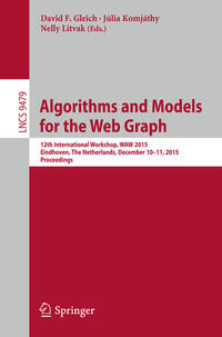 Vorderes Coverbild Algorithms and Models for the Web Graph