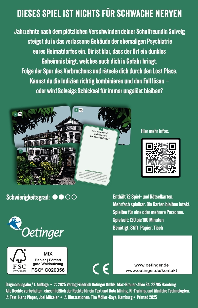 Rückseitencover Crime Places 1. Das Sanatorium