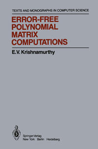 Vorderes Coverbild Error-Free Polynomial Matrix Computations
