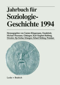 Vorderes Coverbild Jahrbuch für Soziologiegeschichte 1994
