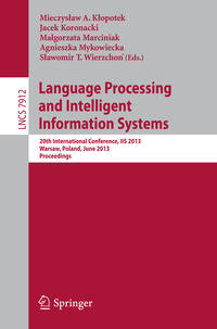 Vorderes Coverbild Language Processing and Intelligent Information Systems