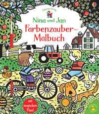 Vorderes Coverbild Nina und Jan - Farbenzauber-Malbuch