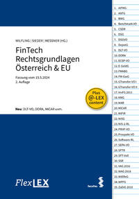 Vorderes Coverbild FlexLex FinTech Rechtsgrundlagen Österreich & EU