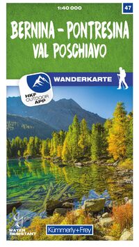 Vorderes Coverbild Kümmerly+Frey Wanderkarte 47 Bernina, Pontresina, Val Poschiavo 1:40.000