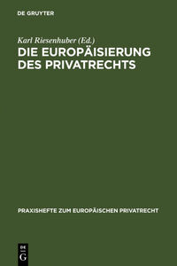 Vorderes Coverbild Die Europäisierung des Privatrechts