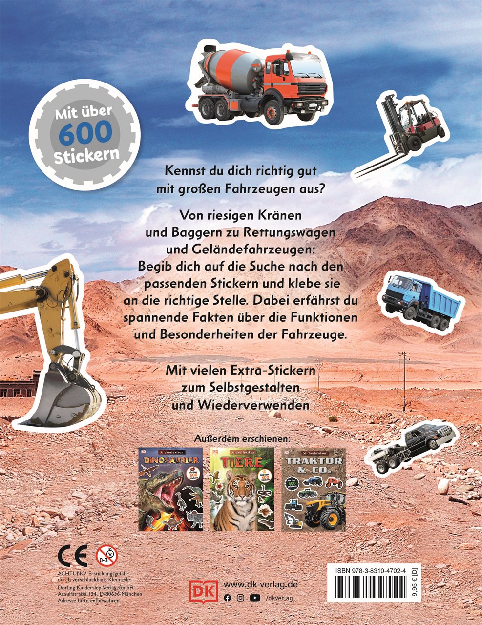 Rückseitencover Sticker-Lexikon. Große Fahrzeuge