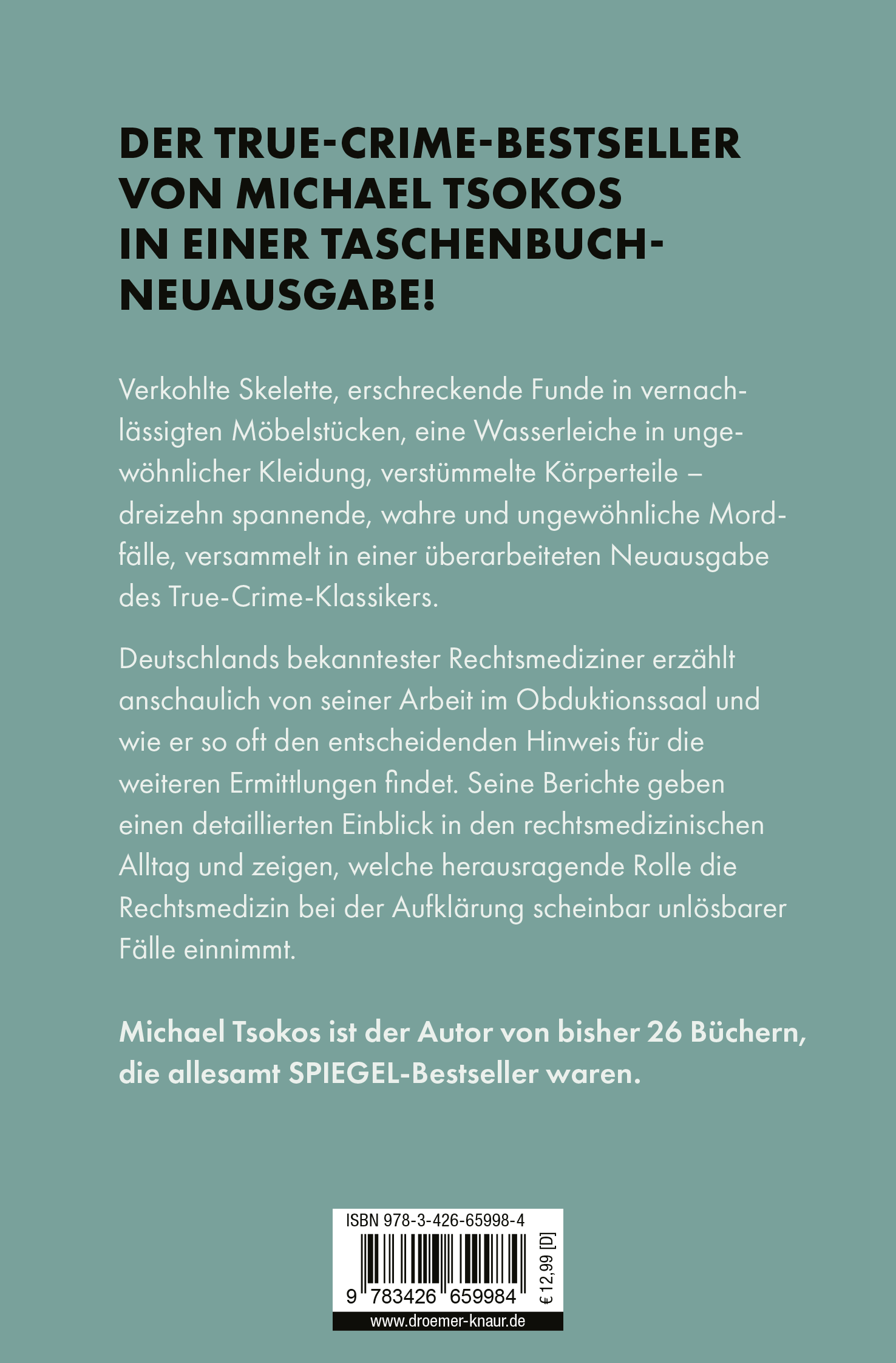 Rückseitencover Dem Tod auf der Spur