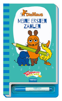 Vorderes Coverbild Trötsch Die Maus Schreib und wisch weg Zahlen