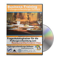 Vorderes Coverbild Restaurantfachmann (m/w/d) Fragenkatalogtrainer für Windows mit über 600 Lern- /Prüfungsfragen