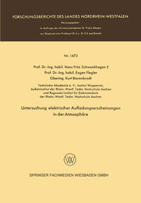 Vorderes Coverbild Untersuchung elektrischer Aufladungserscheinungen in der Atmosphäre