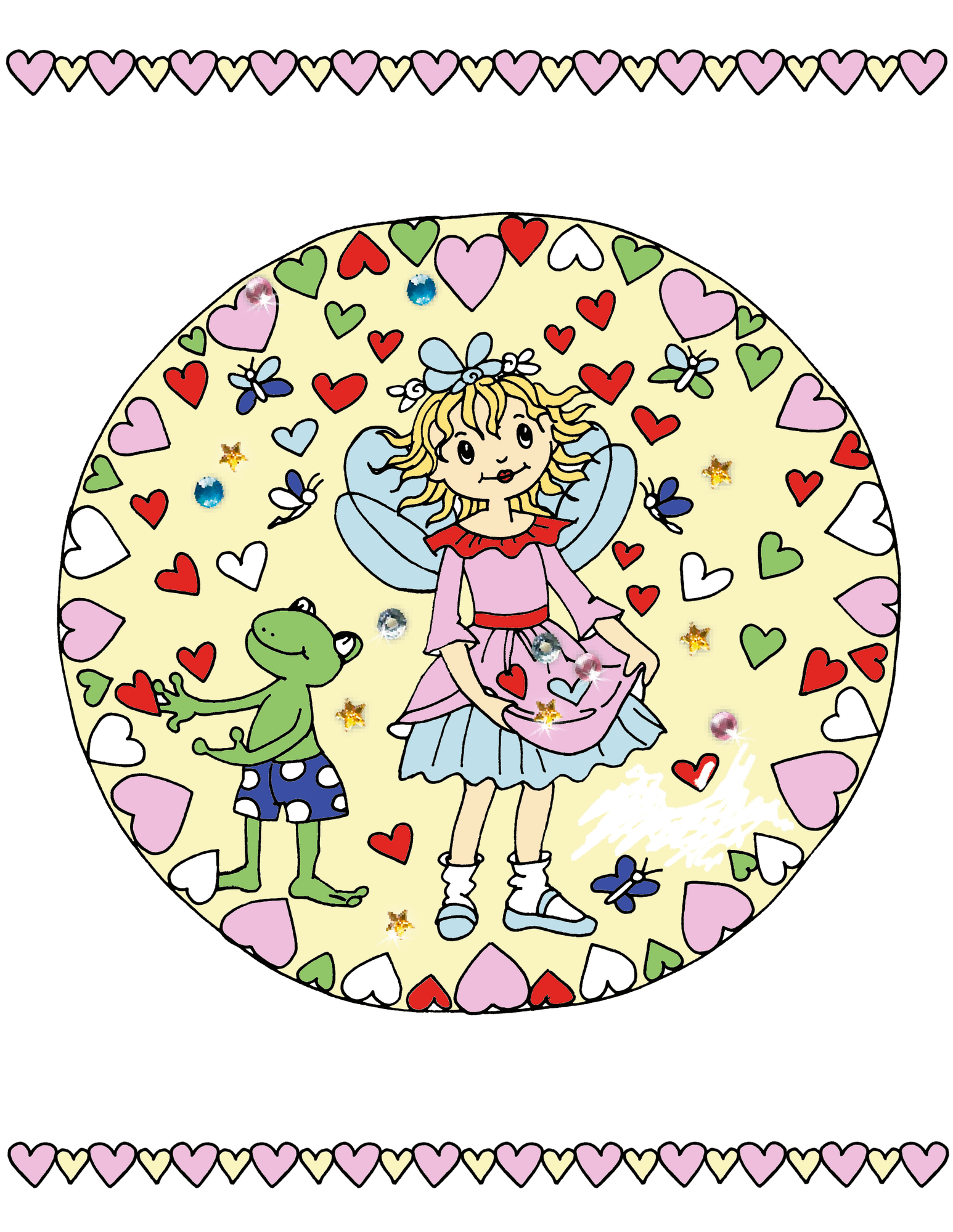Beispielinhalt (Bild) Malblock mit Glitzersteinchen: Mandalas