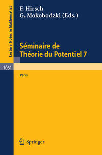 Vorderes Coverbild Sminaire de Theorie du Potentiel Paris, No. 7