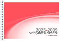 Vorderes Coverbild Zettler - Mehrjahreskalender, 29,9x20,6cm, Bürokalender mit 15 Jahre-Übersicht, 6 Monate auf 1 Seite, Kalendarium von 2025 - 2039, Arbeitstage-, Tages- und Wochenzählung, und Kalendarium DE