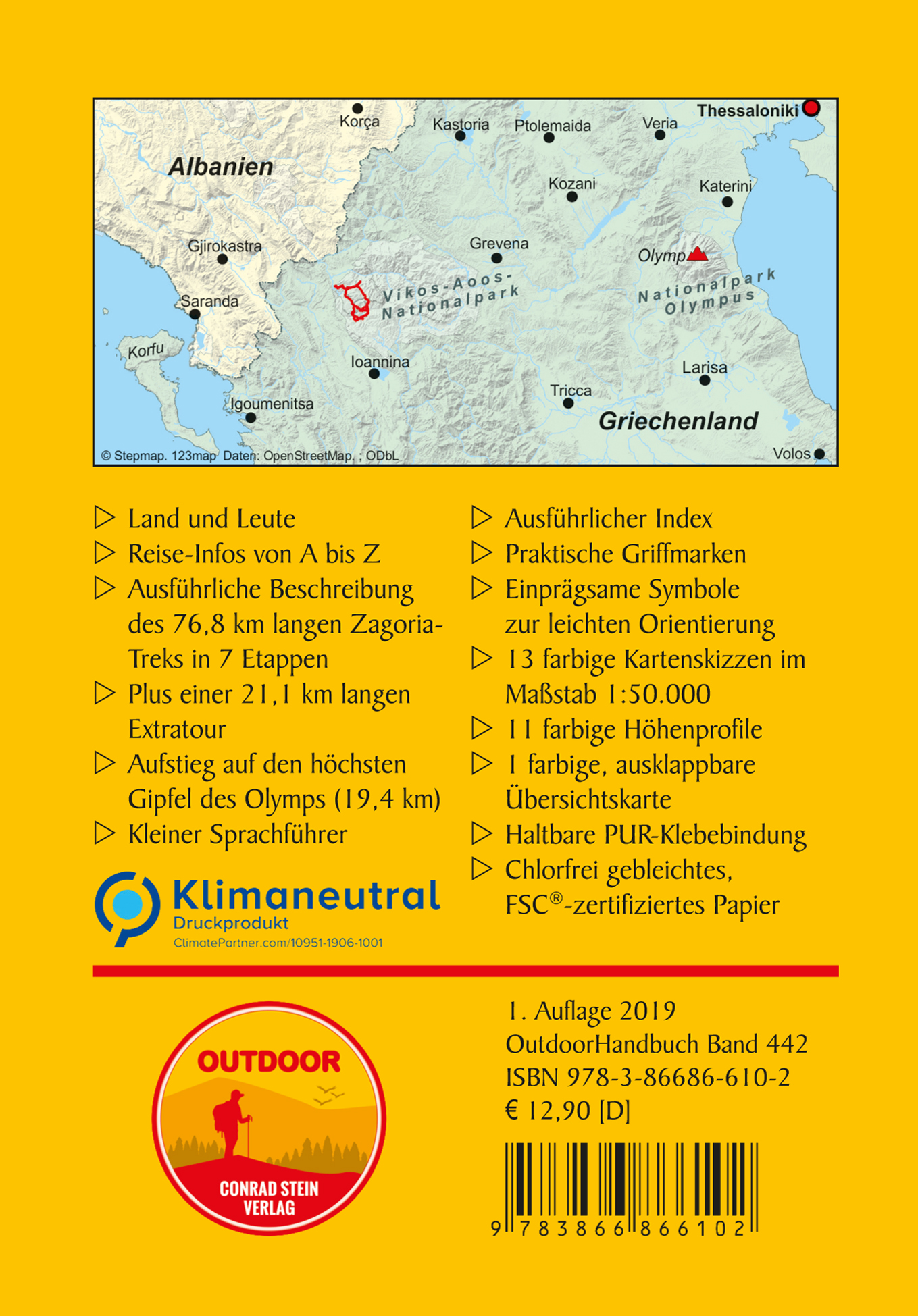 Rückseitencover Griechenland: Zagoria-Trek
