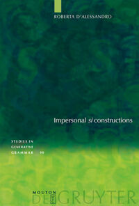 Vorderes Coverbild Impersonal "si" constructions