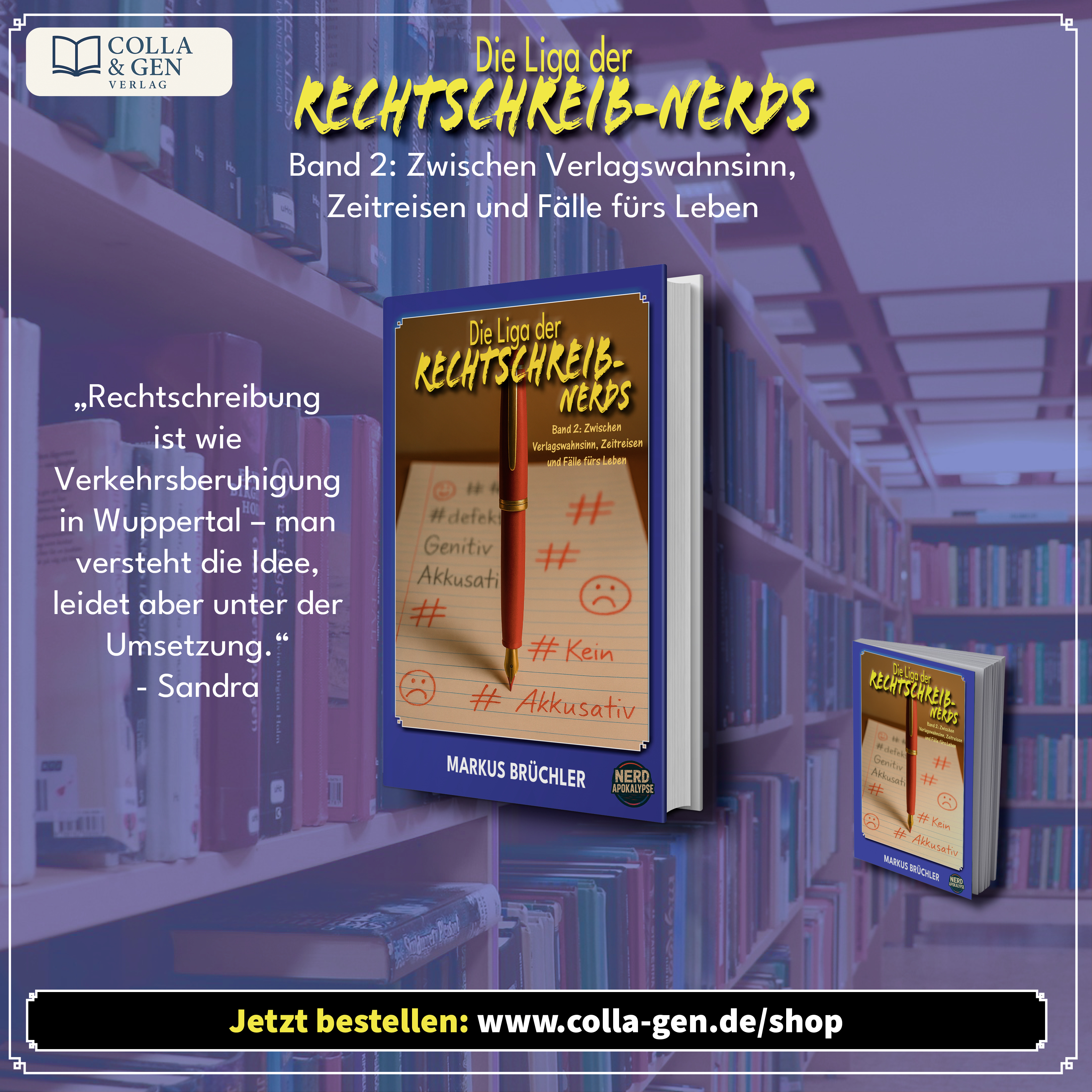 Werbematerial (Bild) Die Liga der Rechtschreib-Nerds Band 2