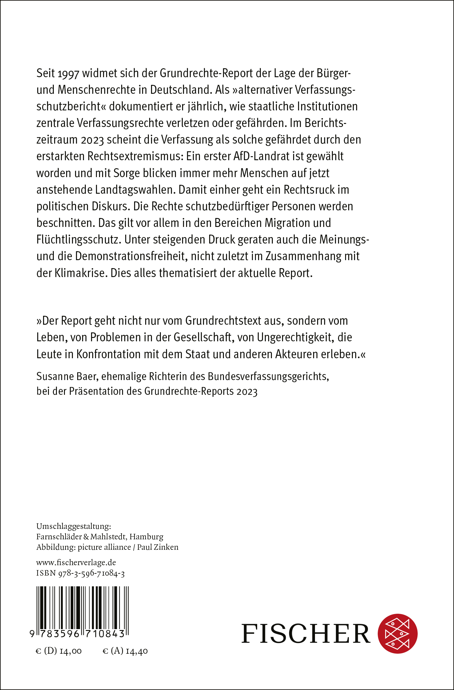 Rückseitencover Grundrechte-Report 2024