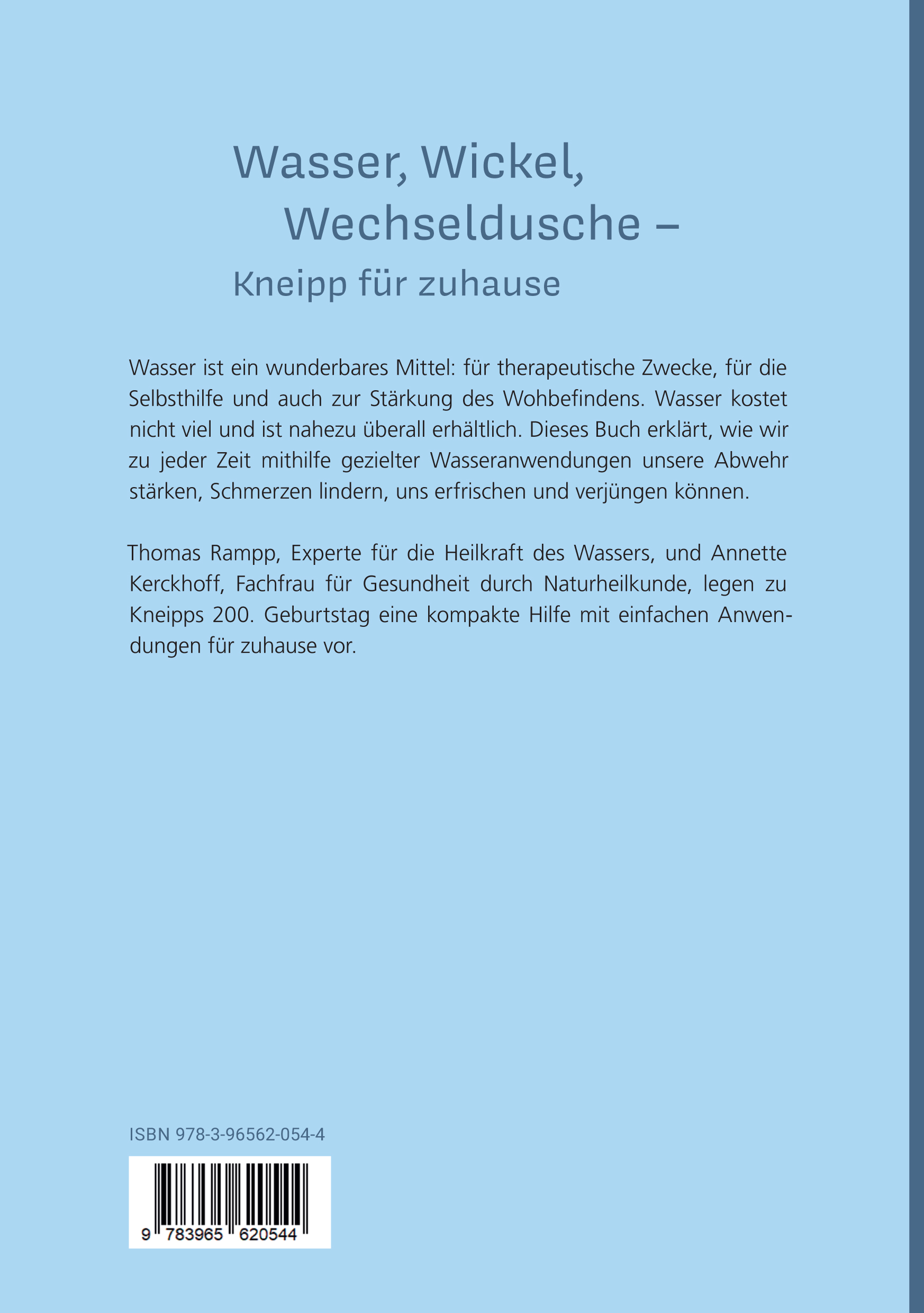 Rückseitencover Wasser, Wickel Wechseldusche