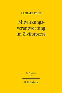 Vorderes Coverbild Mitwirkungsverantwortung im Zivilprozess