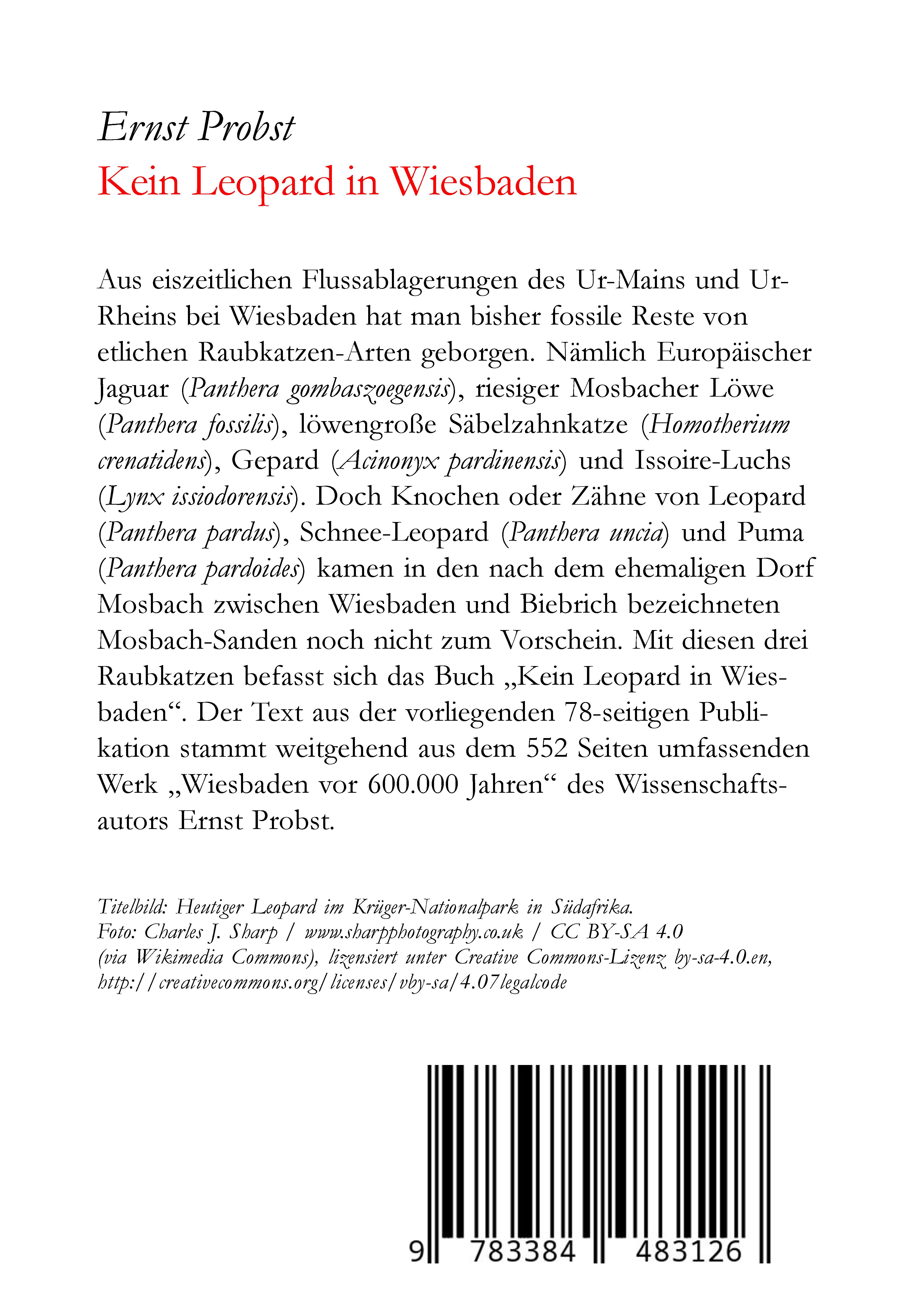 Rückseitencover Kein Leopard in Wiesbaden