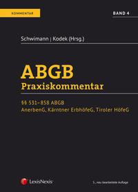 Vorderes Coverbild ABGB Praxiskommentar / ABGB Praxiskommentar - Band 4, 5. Auflage