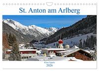 Vorderes Coverbild St. Anton am Arlberg (Wandkalender 2026 DIN A4 quer), CALVENDO Monatskalender