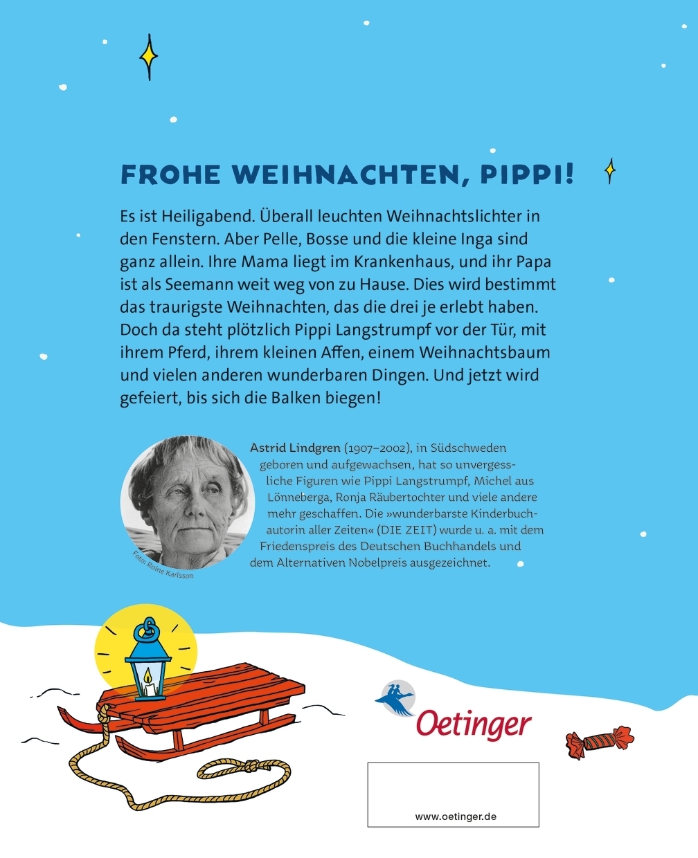Rückseitencover Pippi Langstrumpf feiert Weihnachten