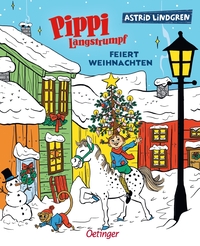 Vorderes Coverbild Pippi Langstrumpf feiert Weihnachten