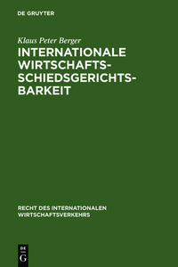 Vorderes Coverbild Internationale Wirtschaftsschiedsgerichtsbarkeit