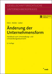 Vorderes Coverbild Änderung der Unternehmensform