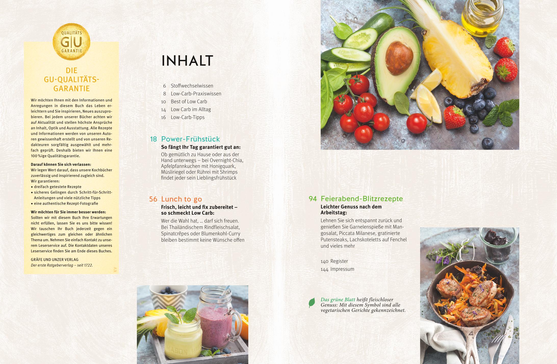 Beispielinhalt (Bild) Low Carb