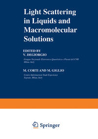 Vorderes Coverbild Light Scattering in Liquids and Macromolecular Solutions