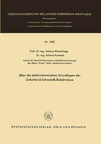 Vorderes Coverbild Über die elektrochemischen Grundlagen der Zinkchlorid-Schmelzflußelektrolyse