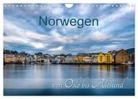 Vorderes Coverbild Norwegen von Oslo bis Ålesund (Wandkalender 2025 DIN A4 quer), CALVENDO Monatskalender