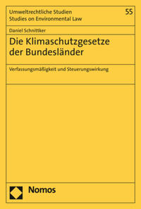 Vorderes Coverbild Die Klimaschutzgesetze der Bundesländer