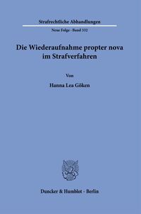 Vorderes Coverbild Die Wiederaufnahme propter nova im Strafverfahren