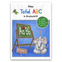 Vorderes Coverbild Mein Tafel-ABC in Druckschrift mit Artikeln
