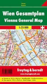 Vorderes Coverbild Wien Gesamtplan, 1:25.000, Markiertafel