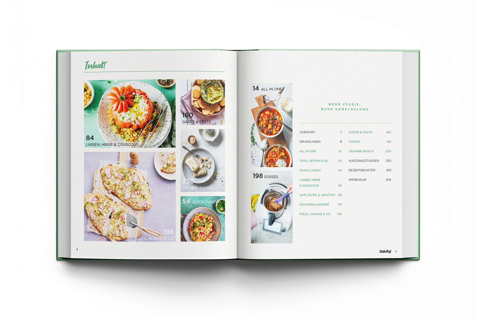 Beispielinhalt (Bild) mein ZauberTopf mixt! Basis-Kochbuch Vegetarisch