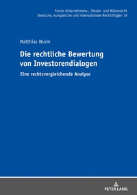 Vorderes Coverbild Die rechtliche Bewertung von Investorendialogen