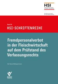 Vorderes Coverbild Fremdpersonalverbot in der Fleischwirtschaft auf dem Prüfstand des Verfassungsrechts