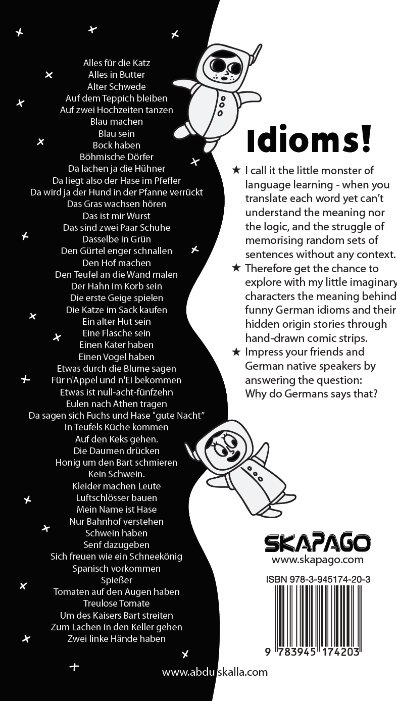 Rückseitencover Why Do Germans Say That? German expressions in comic strips. 50 idioms explained.