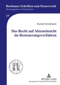 Vorderes Coverbild Das Recht auf Akteneinsicht im Besteuerungsverfahren