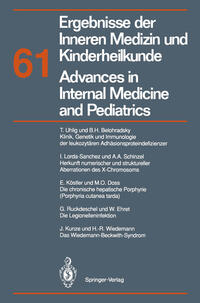 Vorderes Coverbild Ergebnisse der Inneren Medizin und Kinderheilkunde / Advances in Internal Medicine and Pediatrics