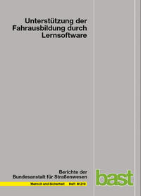 Vorderes Coverbild Unterstützung der Fahrausbildung durch Lernsoftware