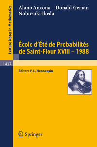 Vorderes Coverbild Ecole d'Ete de Probabilites de Saint-Flour XVIII - 1988