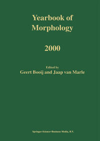 Vorderes Coverbild Yearbook of Morphology 2000