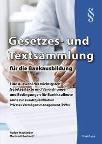Vorderes Coverbild Gesetzes- und Textsammlung für die Bankausbildung